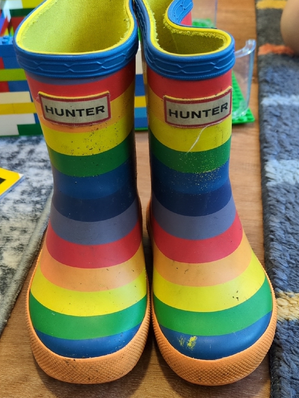 Hunter Kids Rainbow Stripe Rain Boots